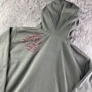 Legendary Whitetails Sweatshirt Mens 2XL Gray Red Hoodie Quarter Zip Pullover
